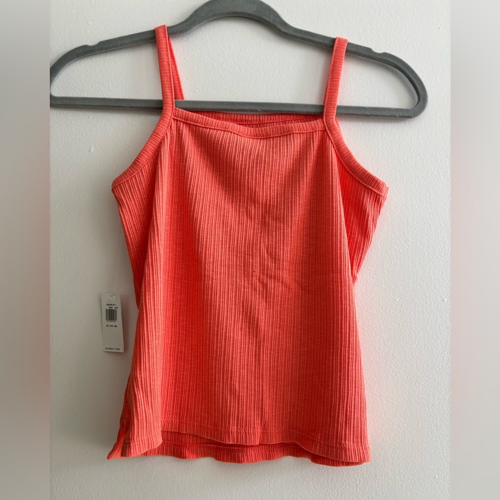 Girls NWT Old Navy Coral tank top XL 14-16